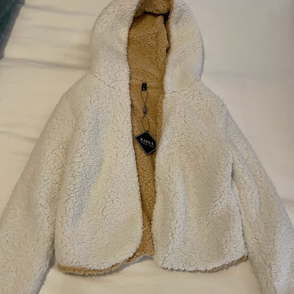 Reversible teddy bear jacket